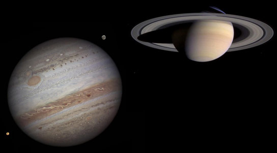 Jupiter with Saturn