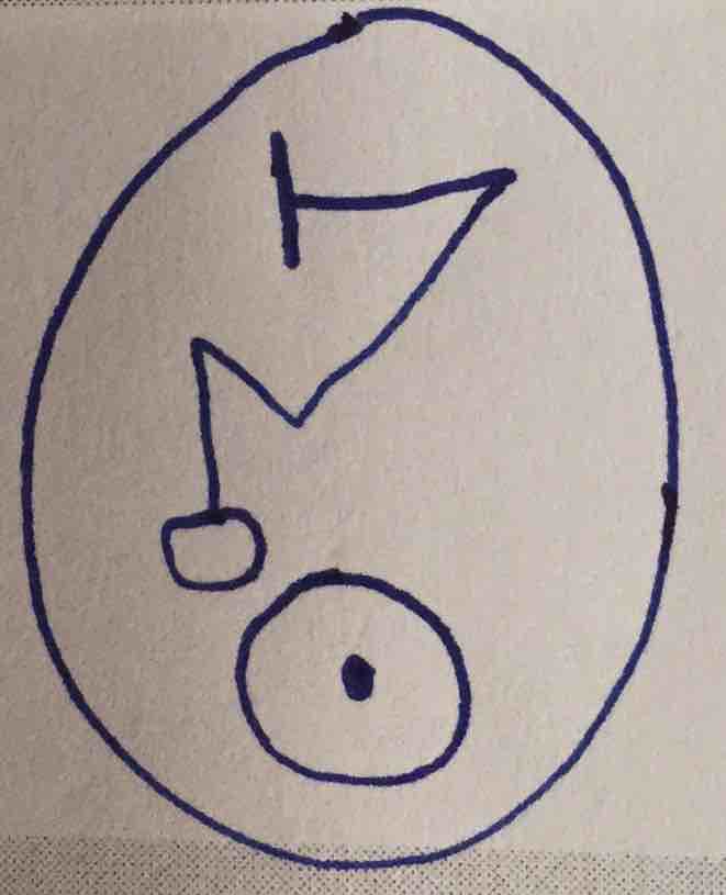 Reference image for the sigil of Nakhiel over the common sigil of the Sun.